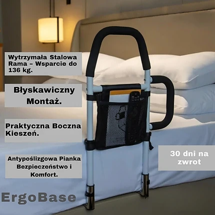ErgoBase™ – Stabilny Uchwyt Pomocniczy do Wstawania z Łóżka